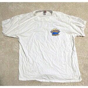 VTG 90s Fruit of the Loom Heavy Cotton Pop Secret 400 XL White Double-Sided